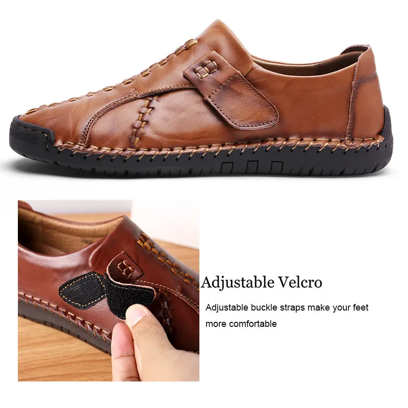 Men's Flat Casual Leather Driving Loafers -7808