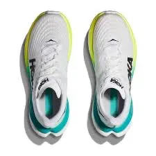 Hoka Mens Mach 5 Running Shoes - Sleek White/Blue Glass Design