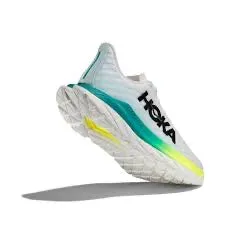 Hoka Mens Mach 5 Running Shoes - Sleek White/Blue Glass Design