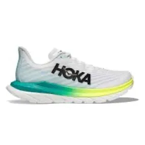 Hoka Mens Mach 5 Running Shoes - Sleek White/Blue Glass Design