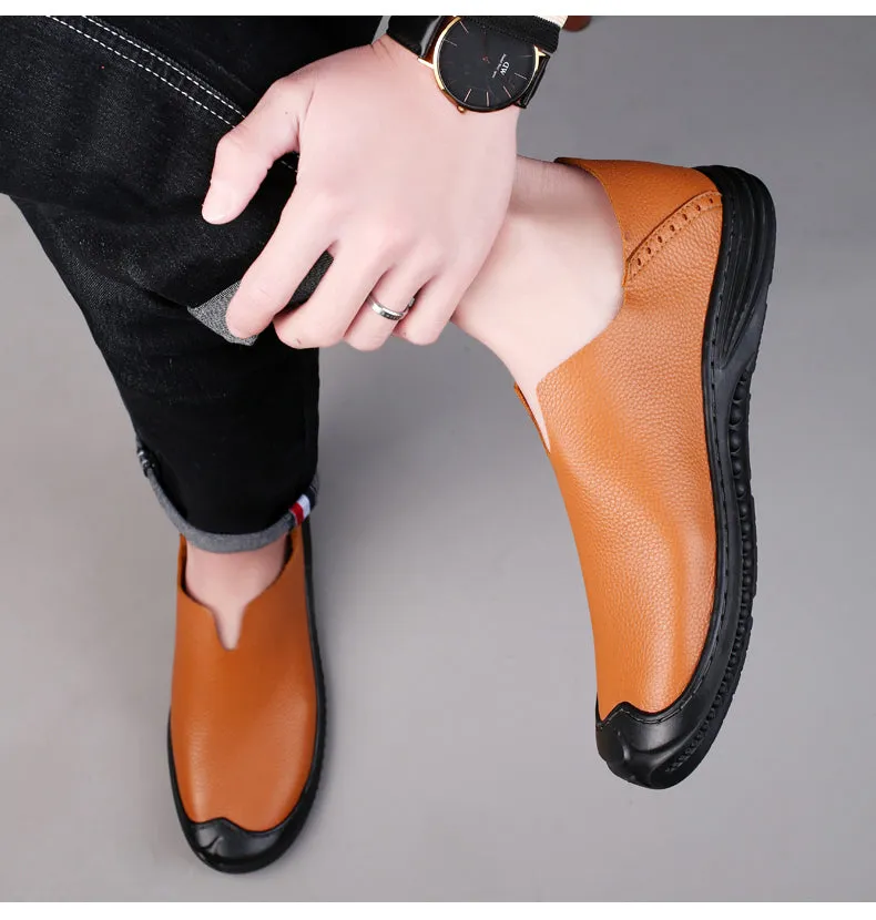 Men's Loafer Shoes Casual Walking Slip On Loafers Leather Shoes | 2219