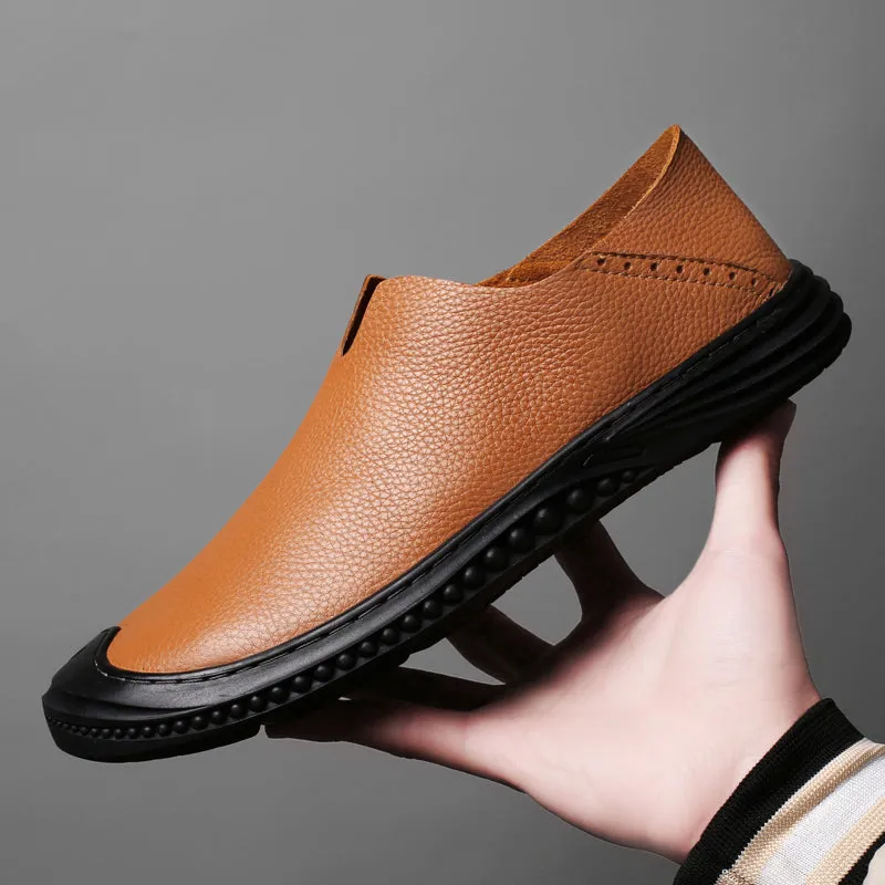 Men's Loafer Shoes Casual Walking Slip On Loafers Leather Shoes | 2219