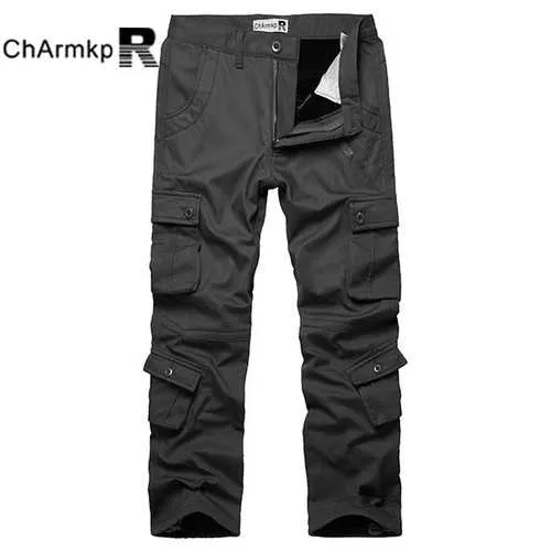 Mens Loose Thick Warm Cargo Pants