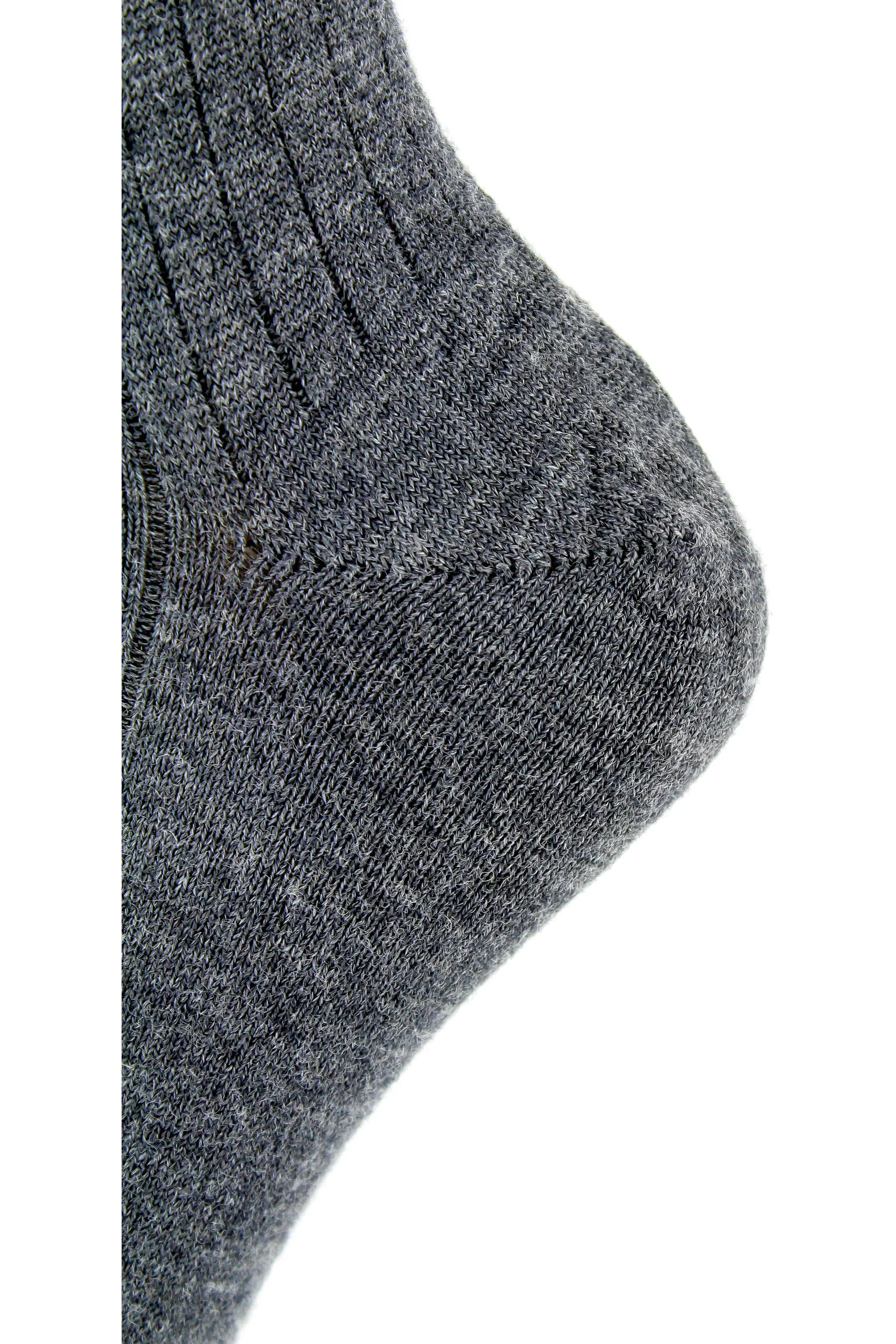 Merino Wool Tights Graphite Mix Ribbed