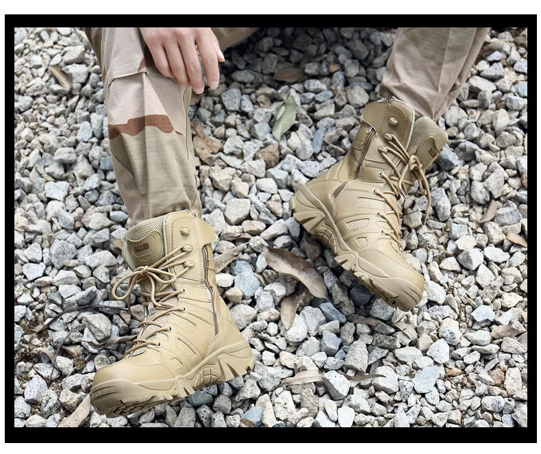 Military Combat Hi Top Boots Army Security Shoes With Side Zip | 067