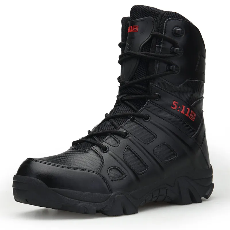 Military Combat Hi Top Boots Army Security Shoes With Side Zip | 067