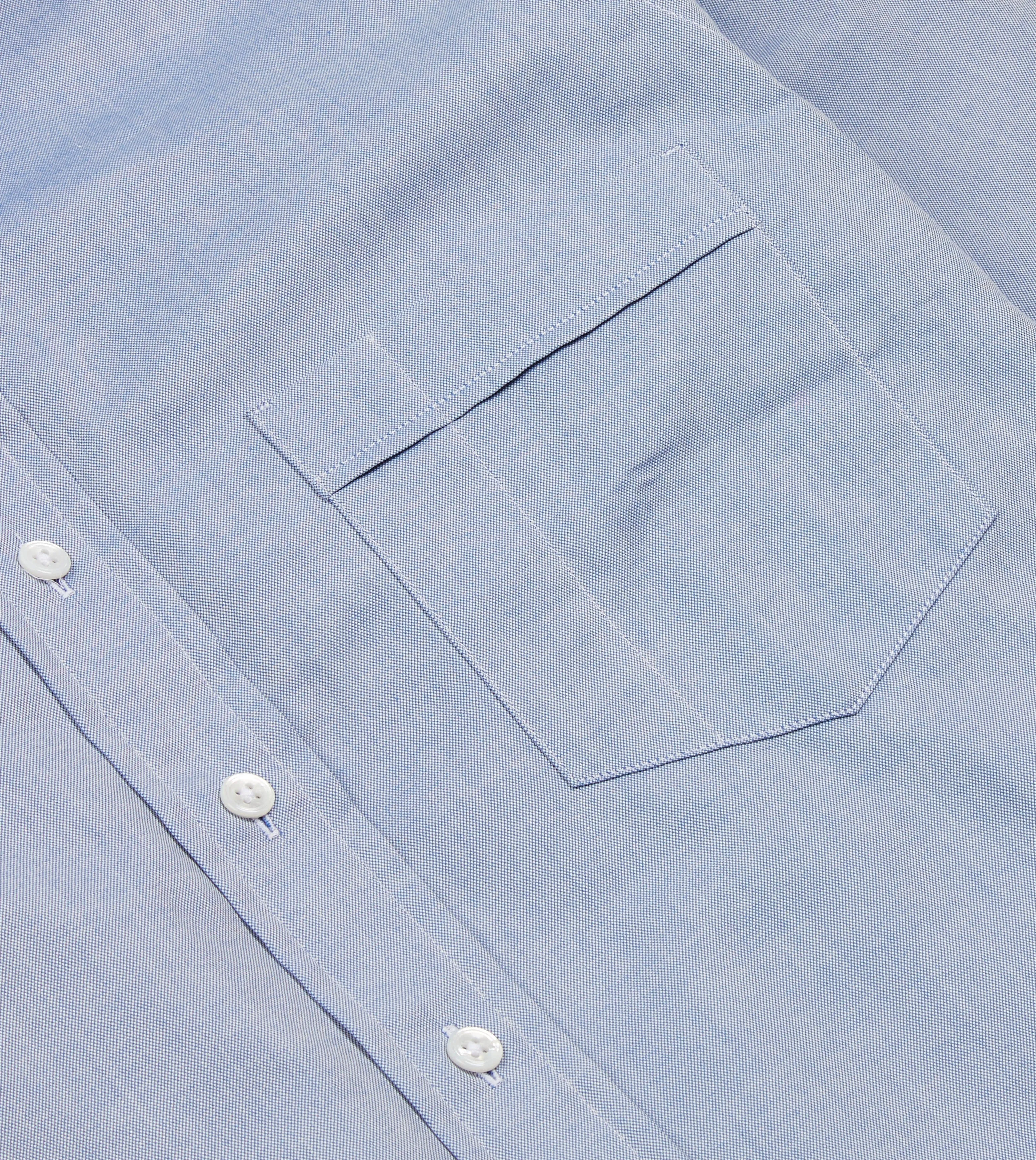 Navy Pinpoint Oxford Cotton Cloth Button-Down Shirt