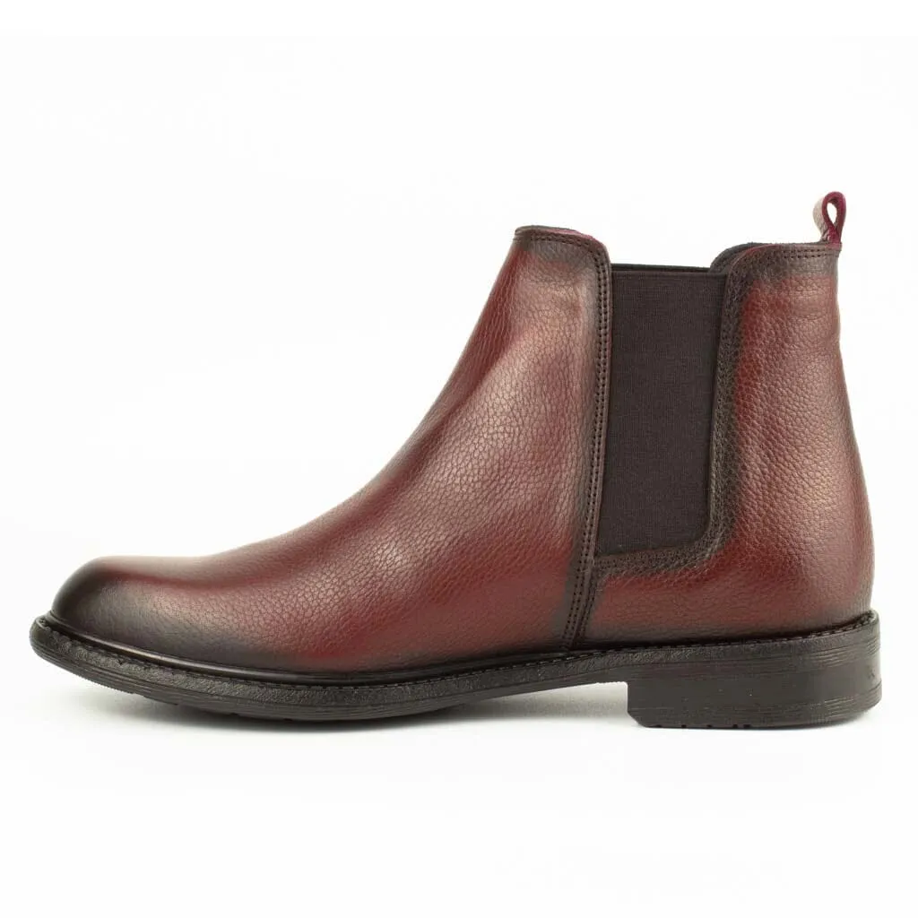 Notti Burgundy Men's Chelsea Genuine Leather Boots