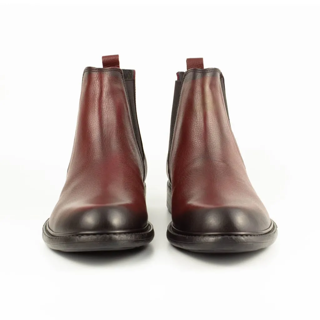 Notti Burgundy Men's Chelsea Genuine Leather Boots