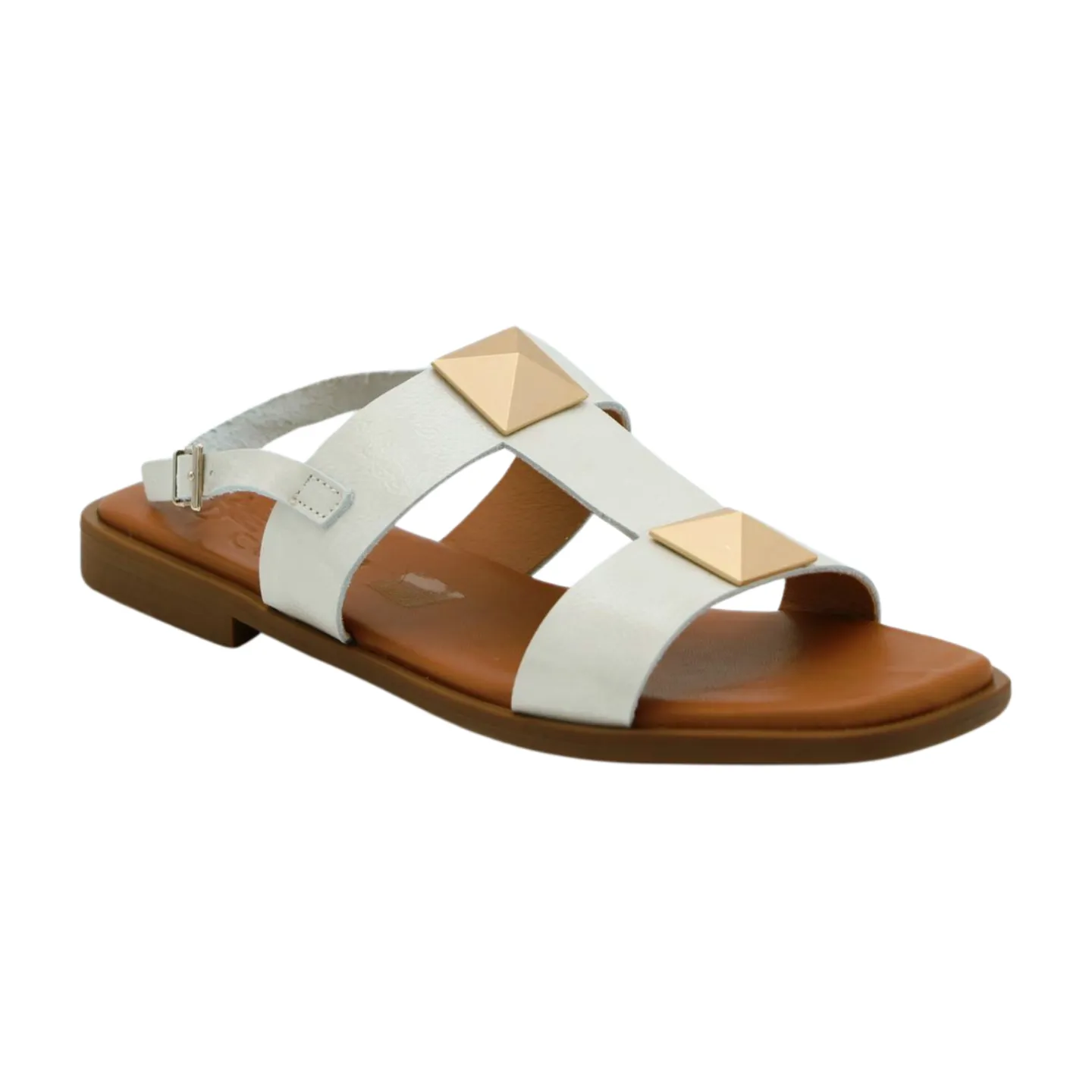 OH MY SANDALS Off White  Leather  Sandal