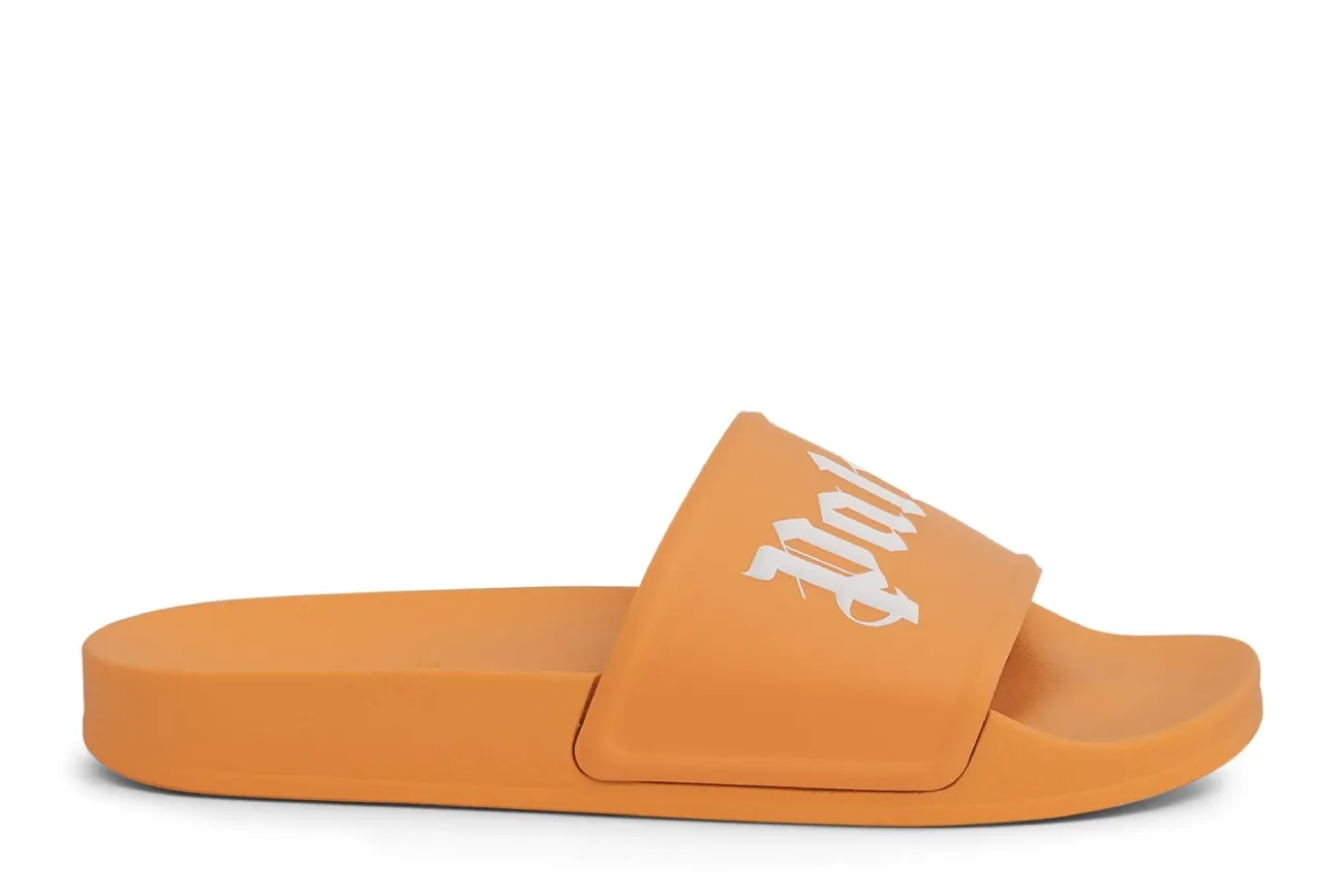 PALM ANGELS Logo Pool Slider Orange