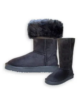 PAWJ Tall Boot | Black / Black Mink