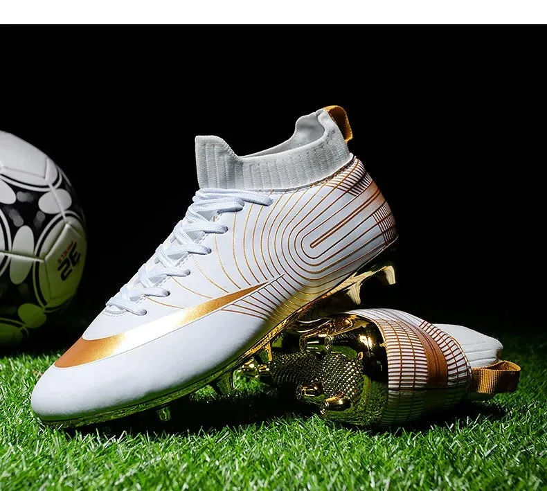 Professional Soccer Shoes Long Spikes "AG Ankle" "Football Boots" Outdoor Cleats Soccer Boots | 32751G