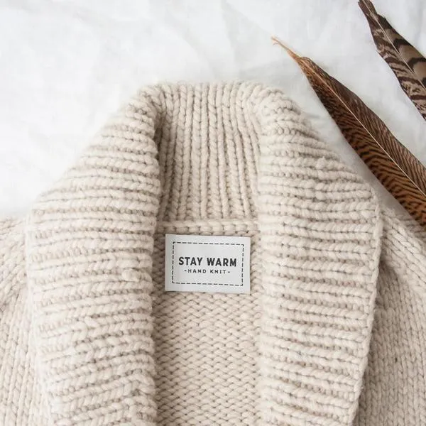 "Stay Warm" Woven Tags