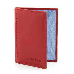 Red Leather Oyster Card Holder by Gryphen