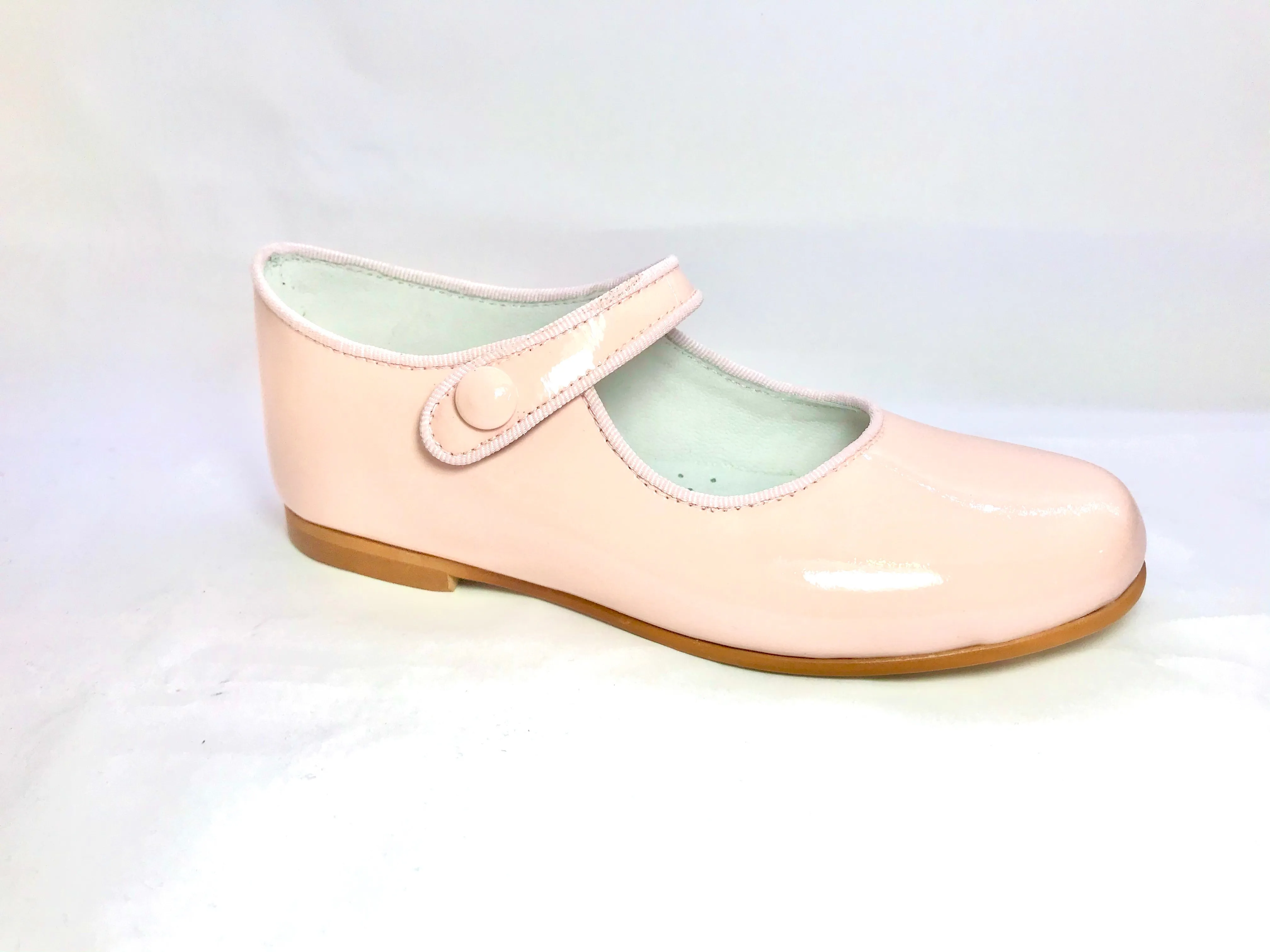 Shawn & Jeffery Girls Pink Patent Wide Cut Mary Jane