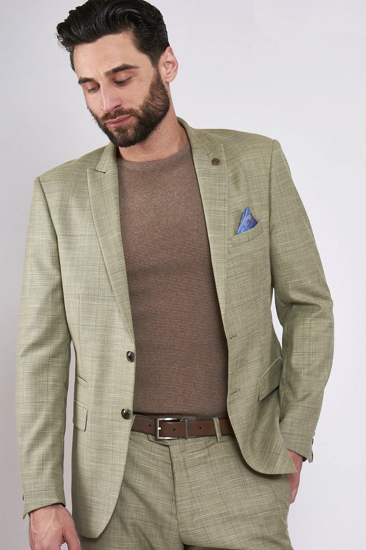 SID - Mustard Beige Check Blazer