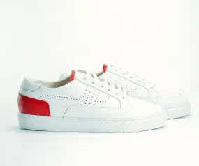 Sneakers CANNY en cuir blanc et rouge