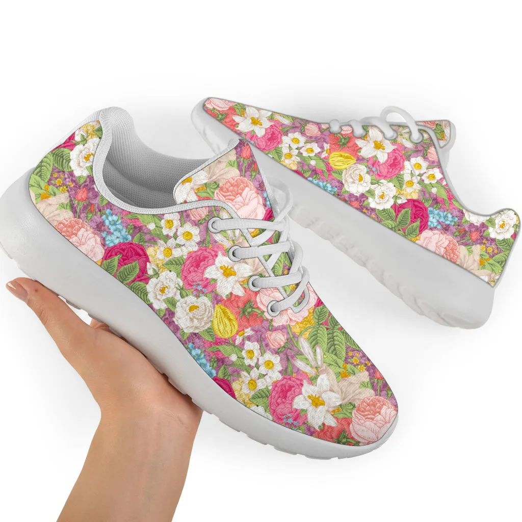 Springtime Flowers Sport Sneakers