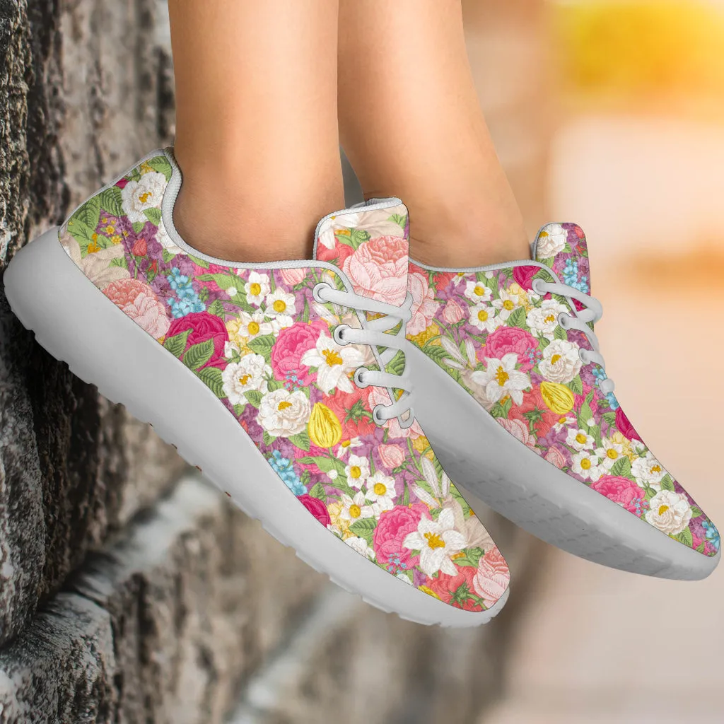 Springtime Flowers Sport Sneakers