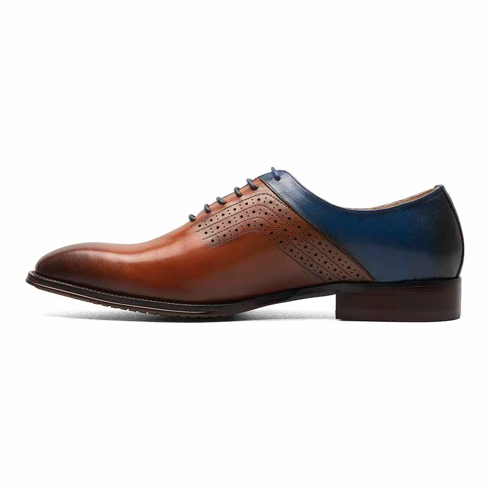 Stacy Adams Cognac Multi HALLOWAY Plain Toe Oxford