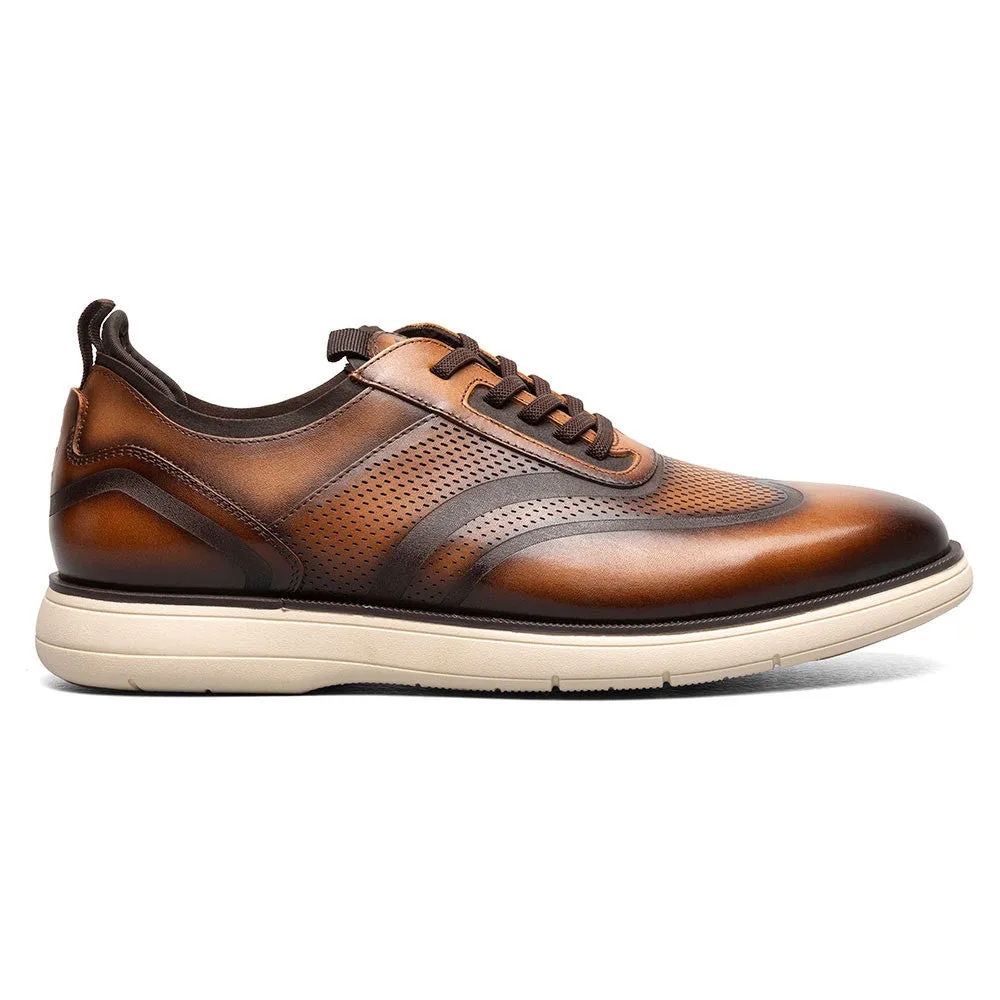 Stacy Adams Edgewood Cognac Men’s Wingtip Elastic Lace Up Shoes