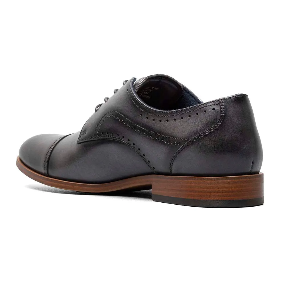 Stacy Adams Gray BRYANT Cap Toe Oxford Shoes