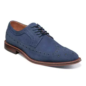 Stacy Adams Navy Suede MARLIGAN Wingtip Oxford