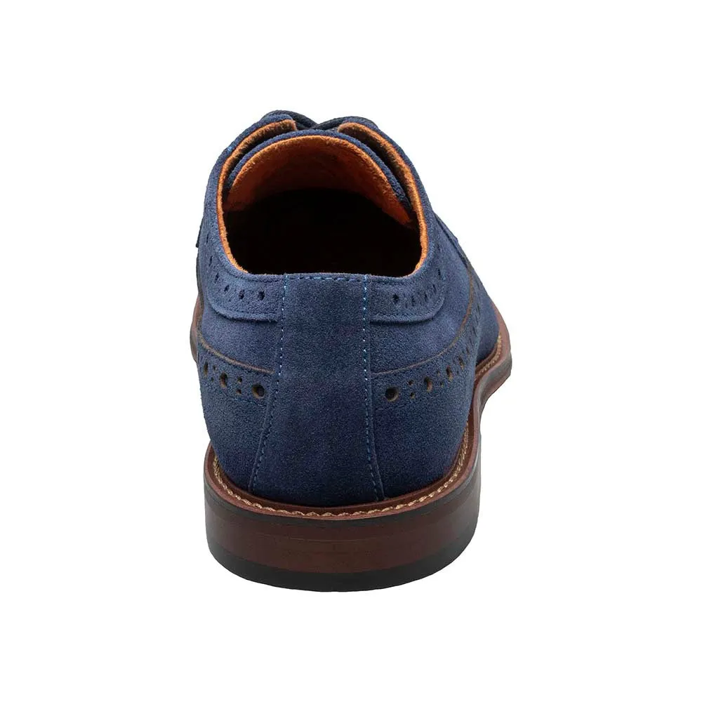 Stacy Adams Navy Suede MARLIGAN Wingtip Oxford