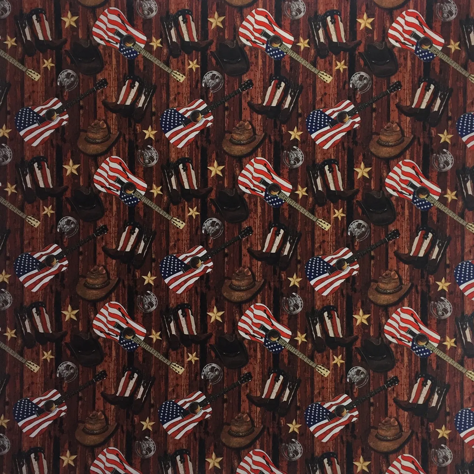 Stars & Stripes, Guitars & Cowboy Boots Western Cotton Bandana