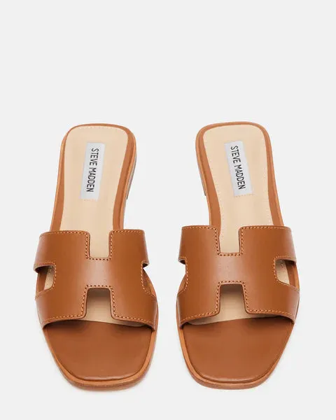 STEVE MADDEN HADYN COGNAC SLIDE