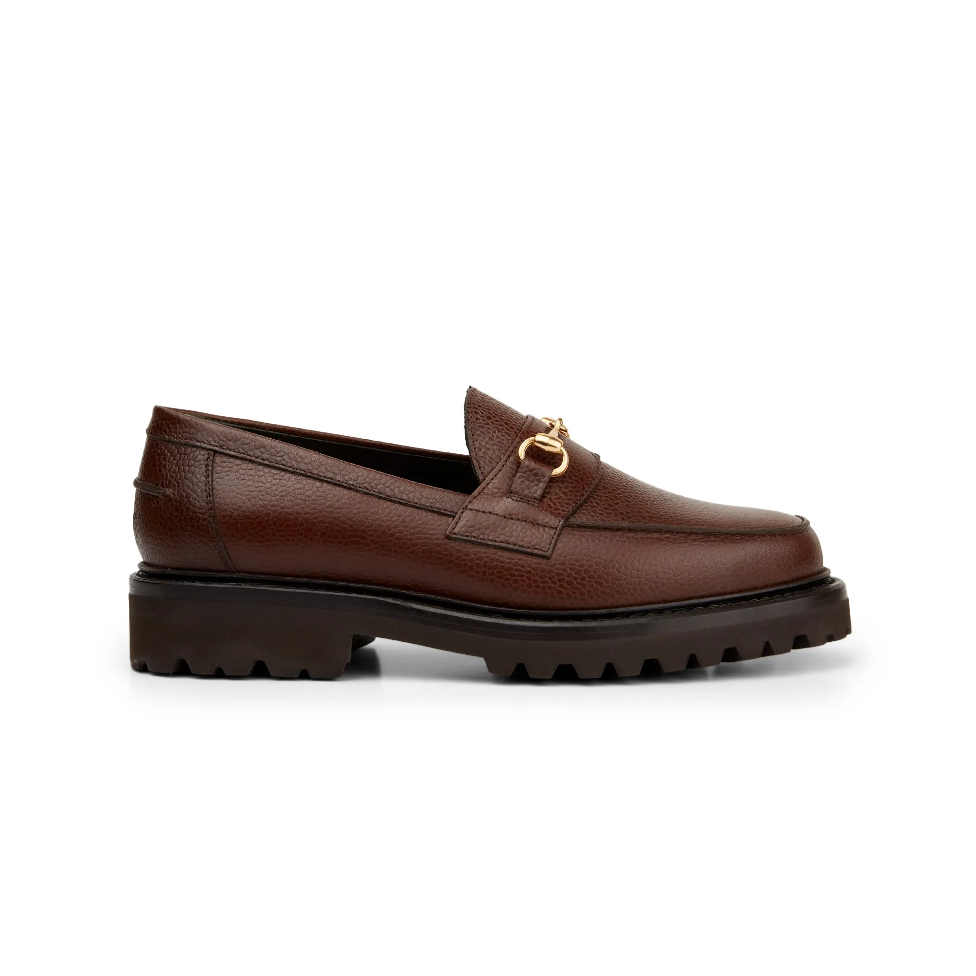 The Mason Horse Bit Loafer, Chocolate, Vibram 1757 Lug Sole