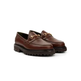 The Mason Horse Bit Loafer, Chocolate, Vibram 1757 Lug Sole