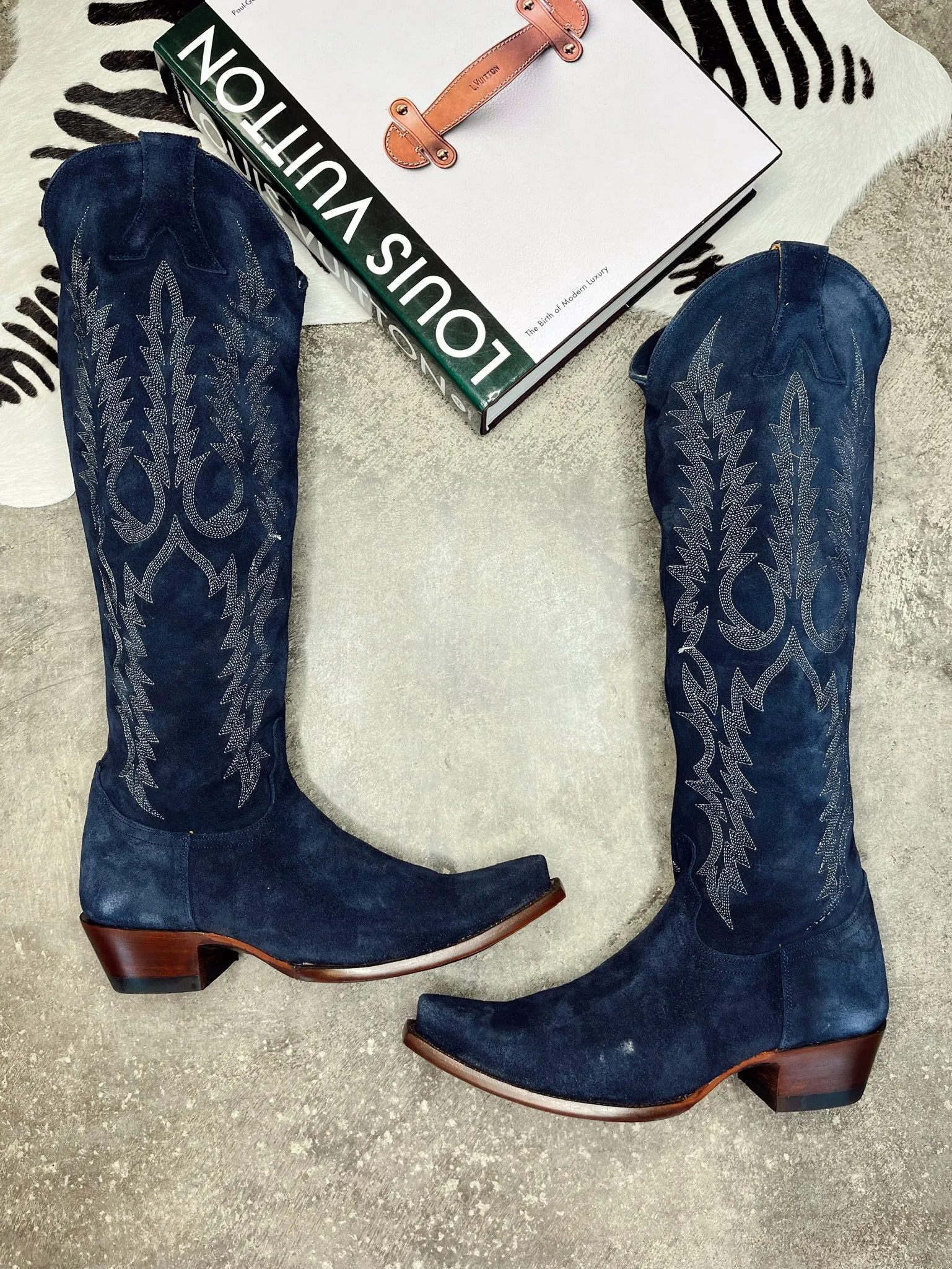 The Old Gringo Mayra Boots in Indigo Suede