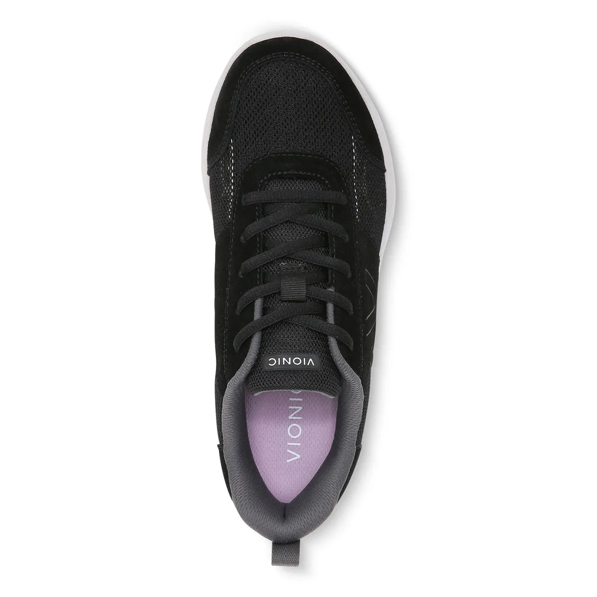 Womens Vionic Aviate Stylish Black Comfort Sneaker