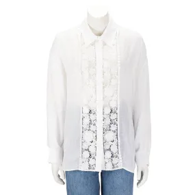 Zimmermann White Raie Lace Flower Shirt 4